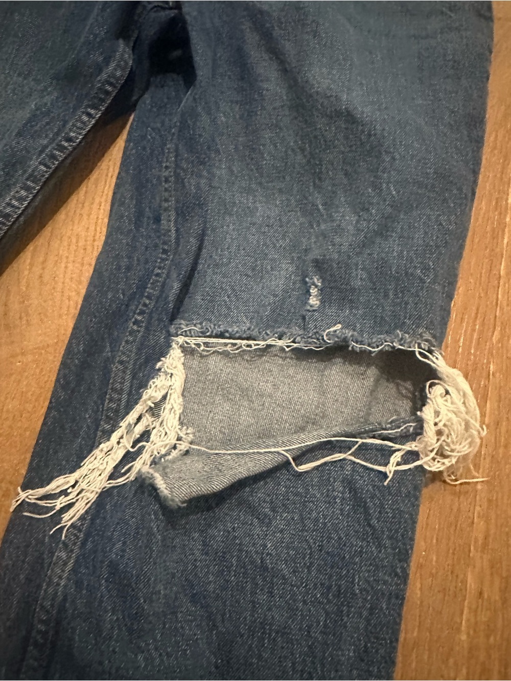 Abercrombie & Fitch Curve Love ’90s Straight Ultra High Rise Distressed Jeans 8S - Picture 5 of 7